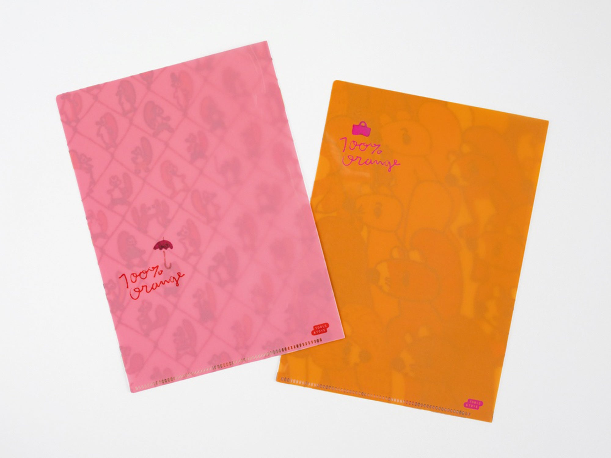 100%ORANGE Hobonichi Folder Set of 2 for A5 Size - Squirrel Squadron