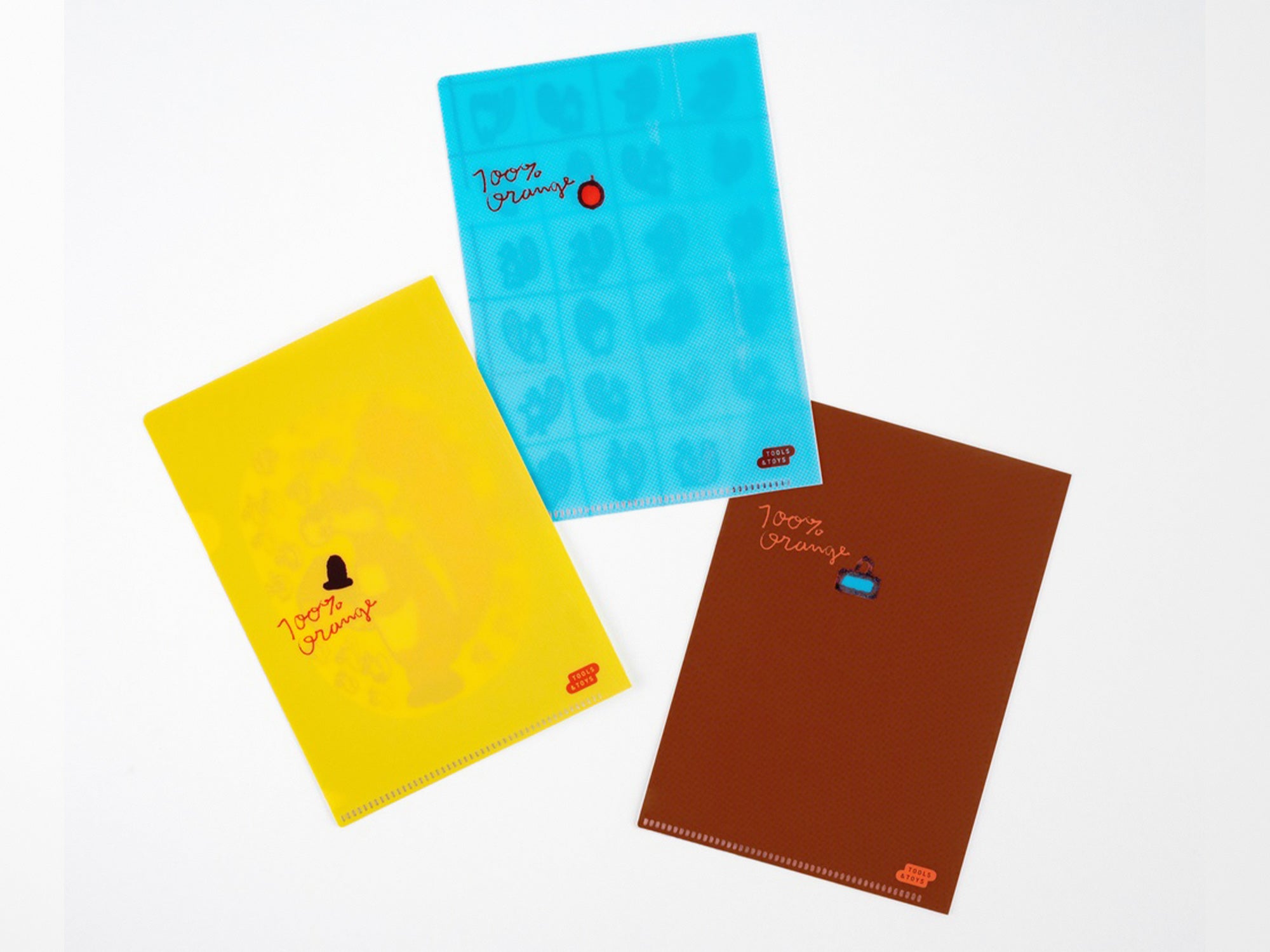 100%ORANGE Hobonichi Folder Set of 3 for A6 Size - Squirrel's Moving Day
