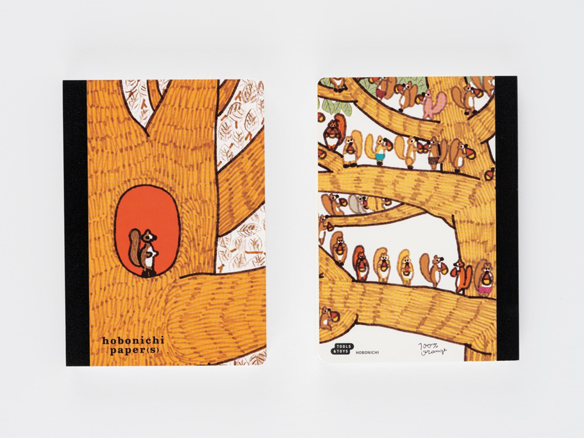 100%ORANGE Hobonichi Paper - Squirrel Appears