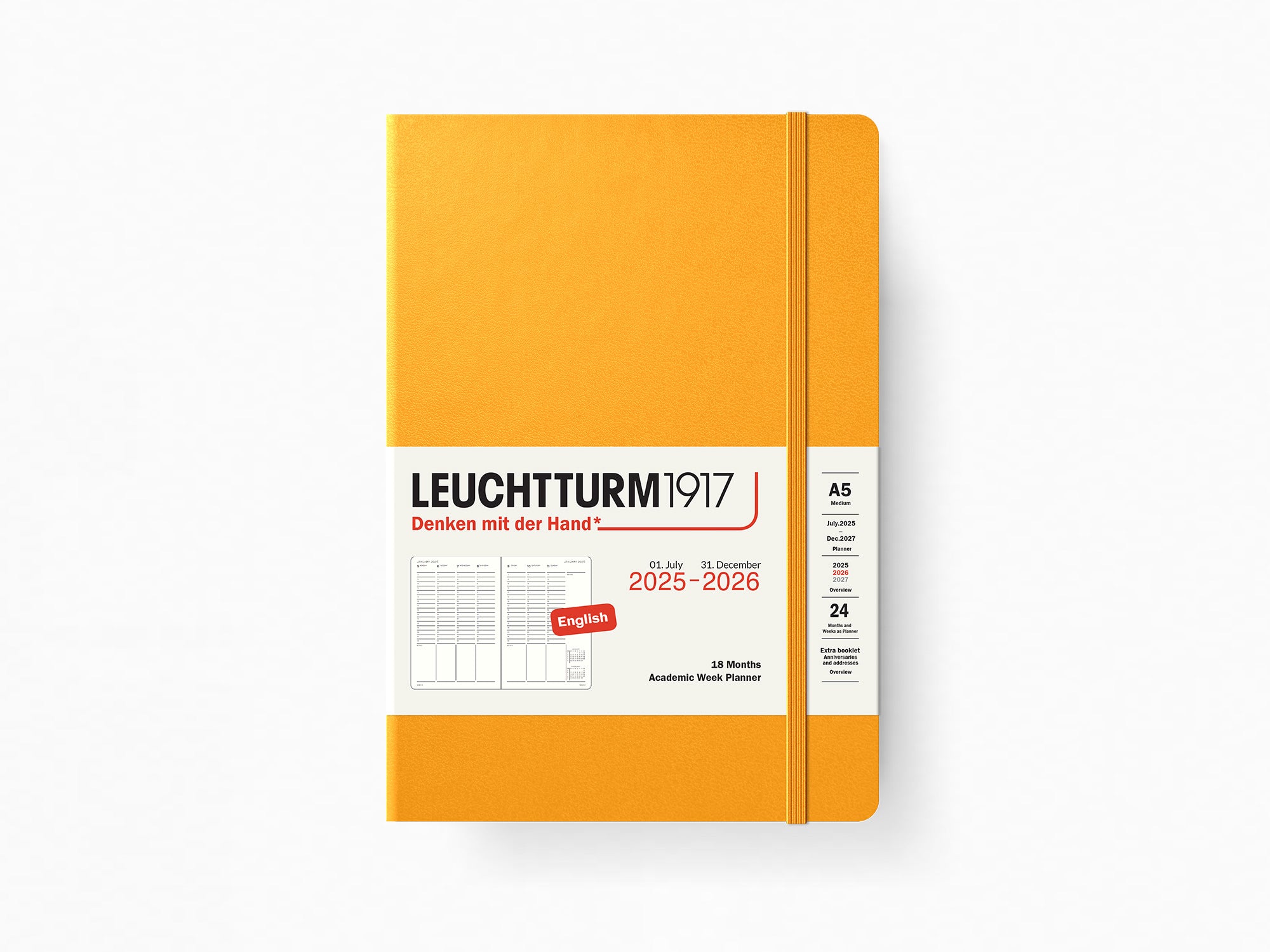 2026 Leuchtturm 1917 Academic Planner 18 Months - RISING SUN Hardcover