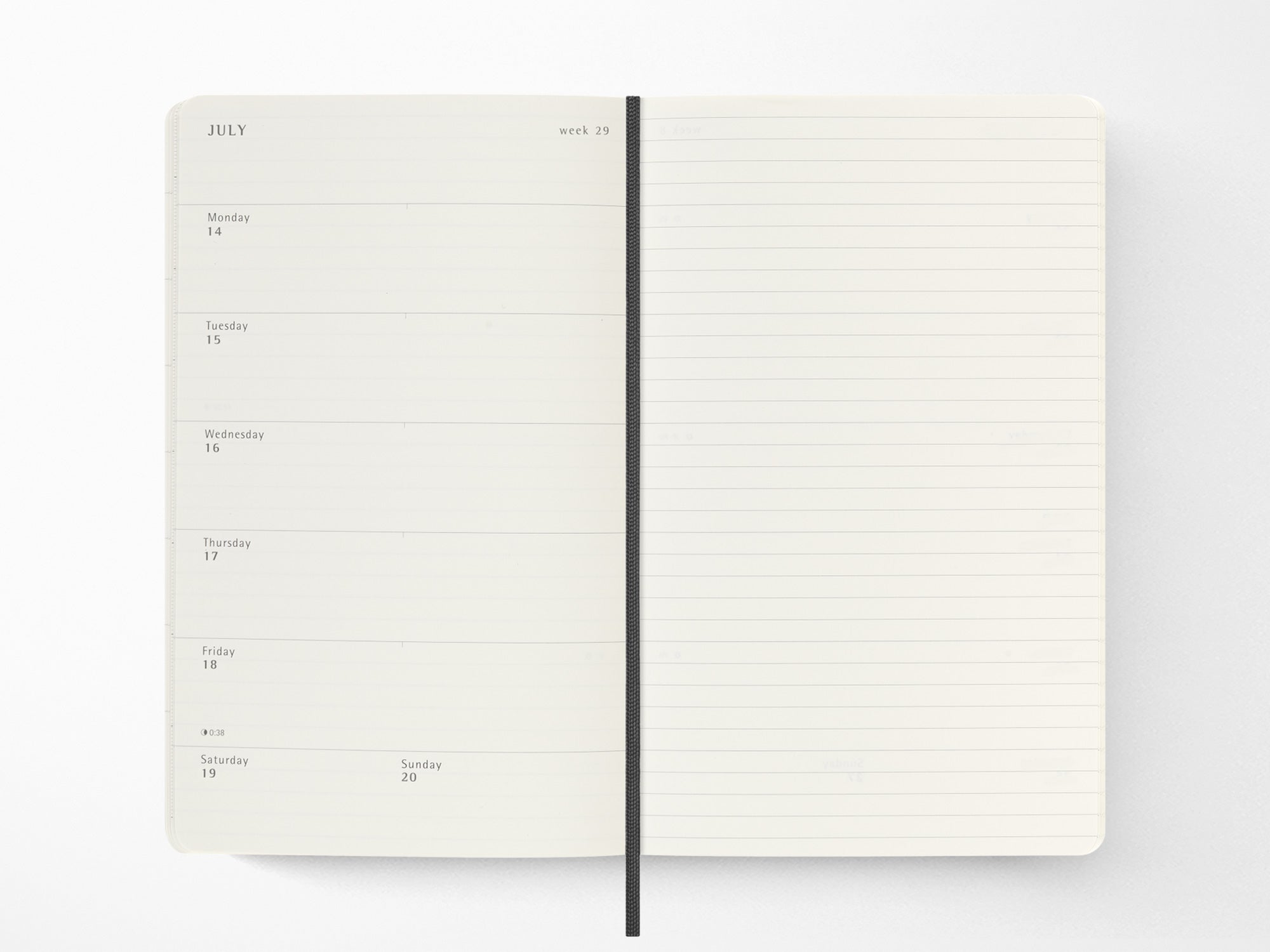 2025-2026 Moleskine 18 Month Weekly Planner - BLACK Softcover