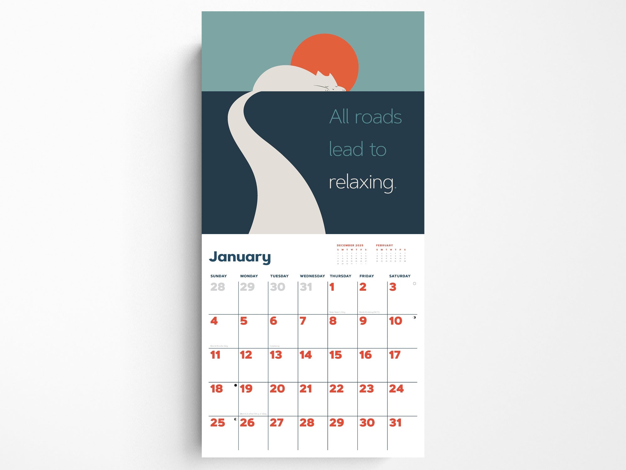 2026 Catffirmations Wall Calendar