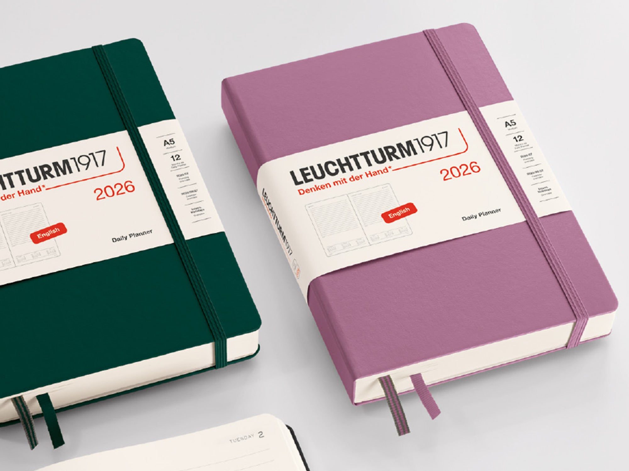 2026 Leuchtturm 1917 Daily Planner - BLACK Hardcover, Ruled Pages