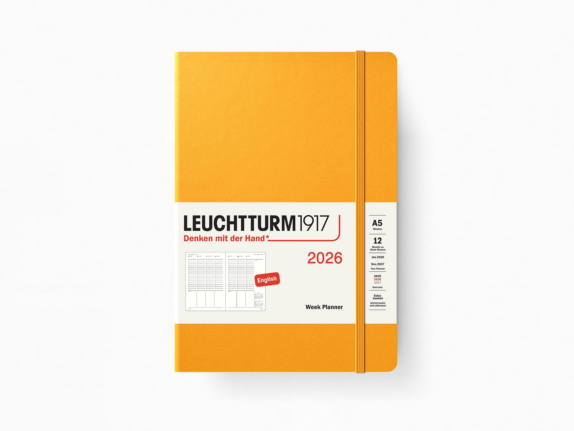 2026 Leuchtturm 1917 Week Planner - RISING SUN Hardcover