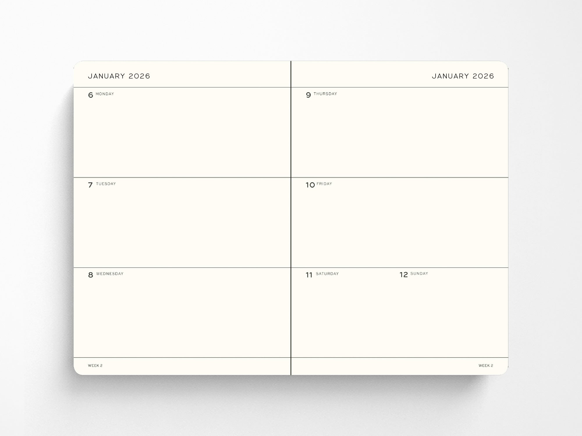 2026 Leuchtturm 1917 Weekly Planner - DEEP SEA Hardcover