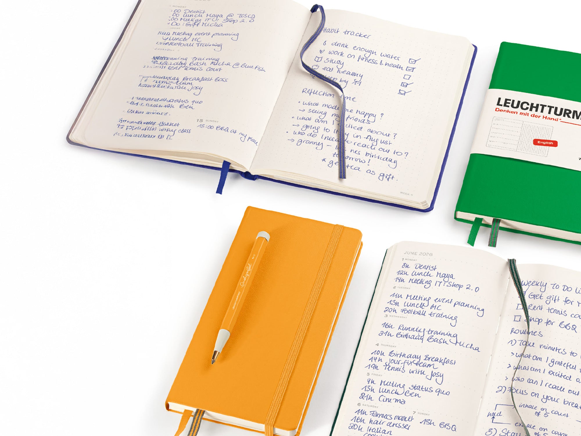2026 Leuchtturm 1917 Weekly Planner & Notebook - INK Hardcover, Dotted Pages