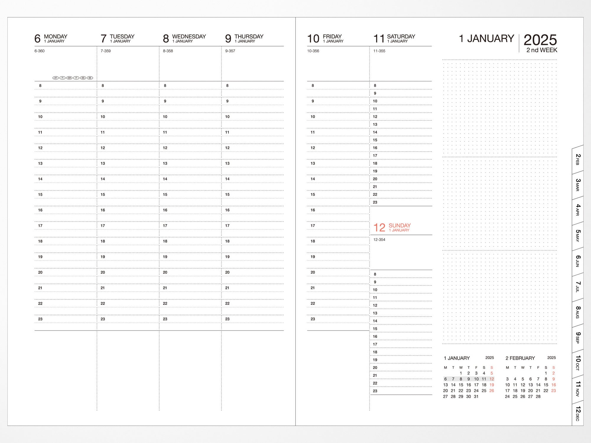 2026 Mark's 16 Month Pink Wave Weekly Planner