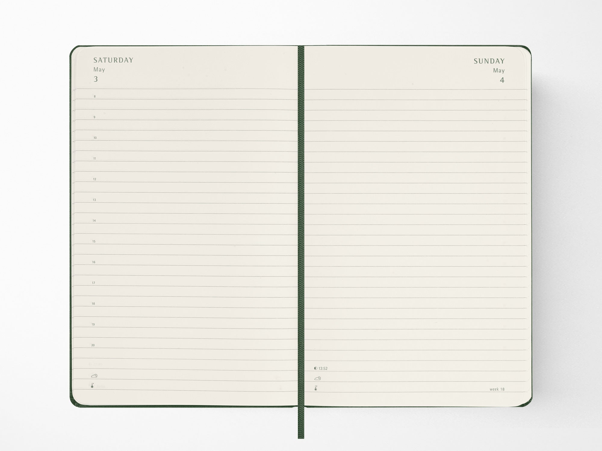 2026 Moleskine Daily Planner - MYRTLE GREEN Hardcover