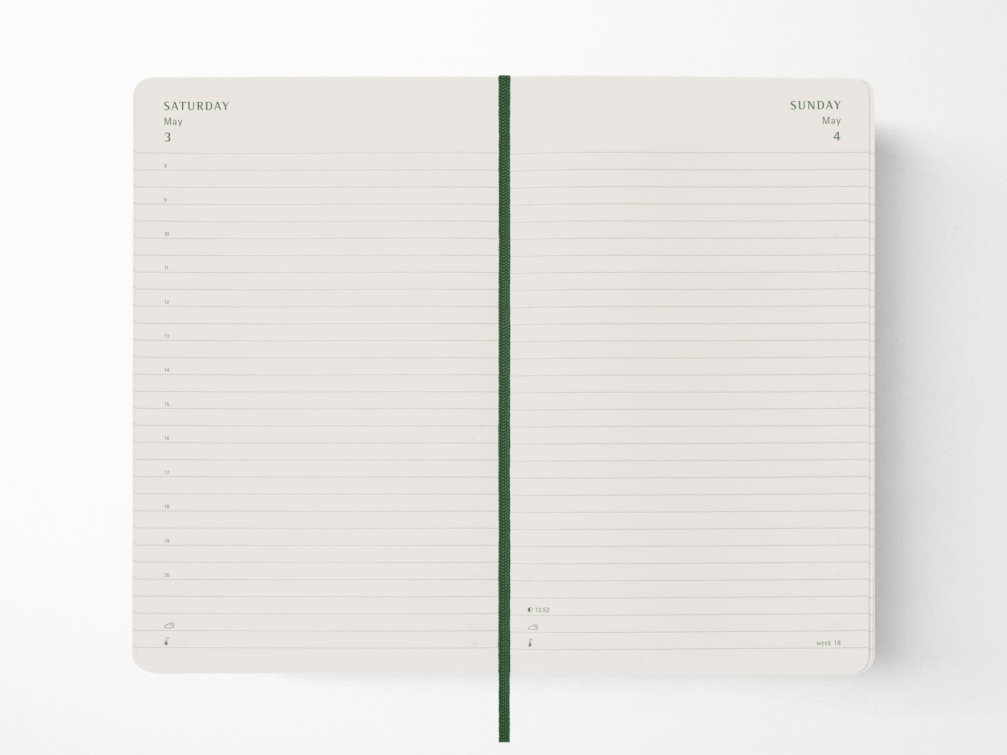 2026 Moleskine Daily Planner - MYRTLE GREEN Softcover
