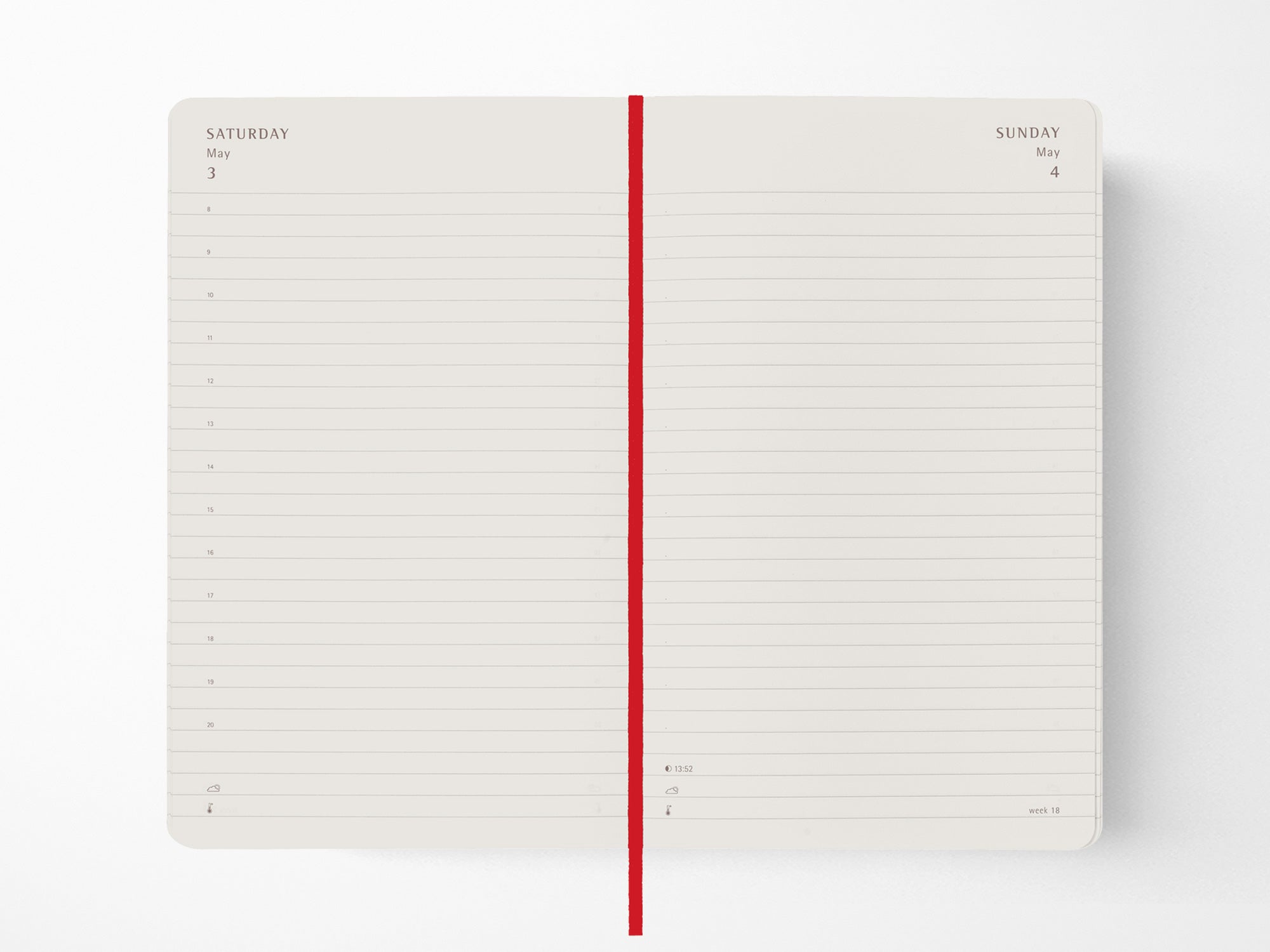 2026 Moleskine Daily Planner - SCARLET RED Softcover