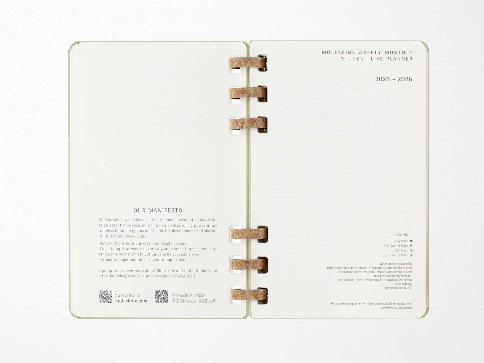 2026 Moleskine Student Life Spiral Planners - KIWI Hardcover