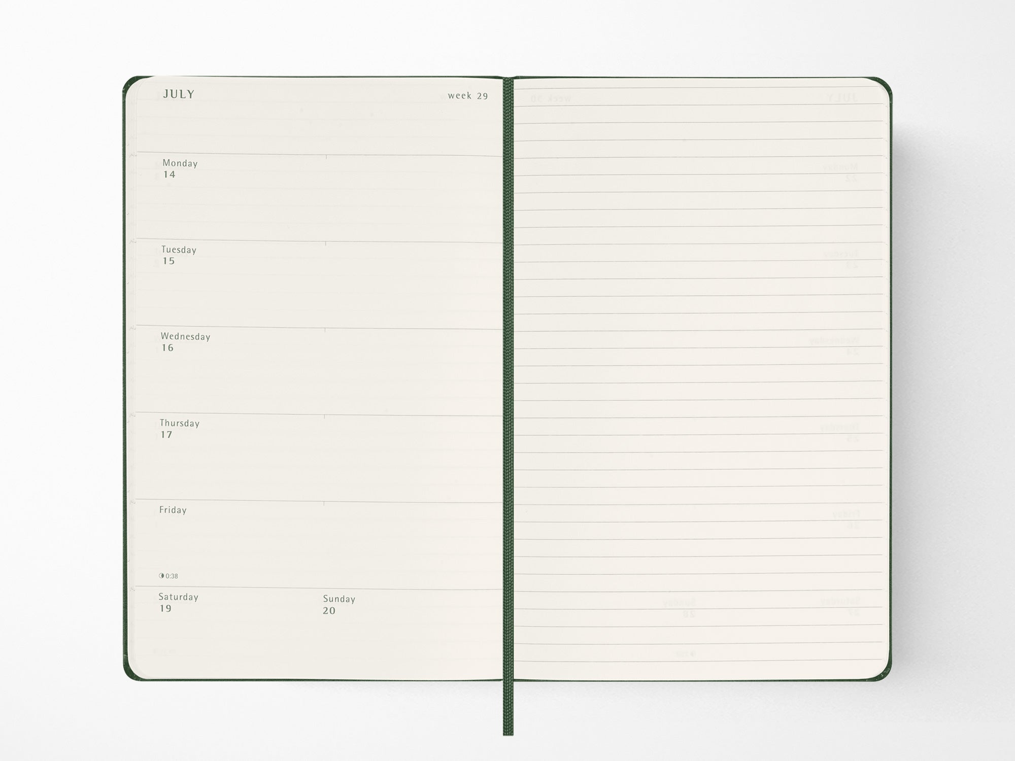 2026 Moleskine Weekly Planner - MYRTLE GREEN Hardcover