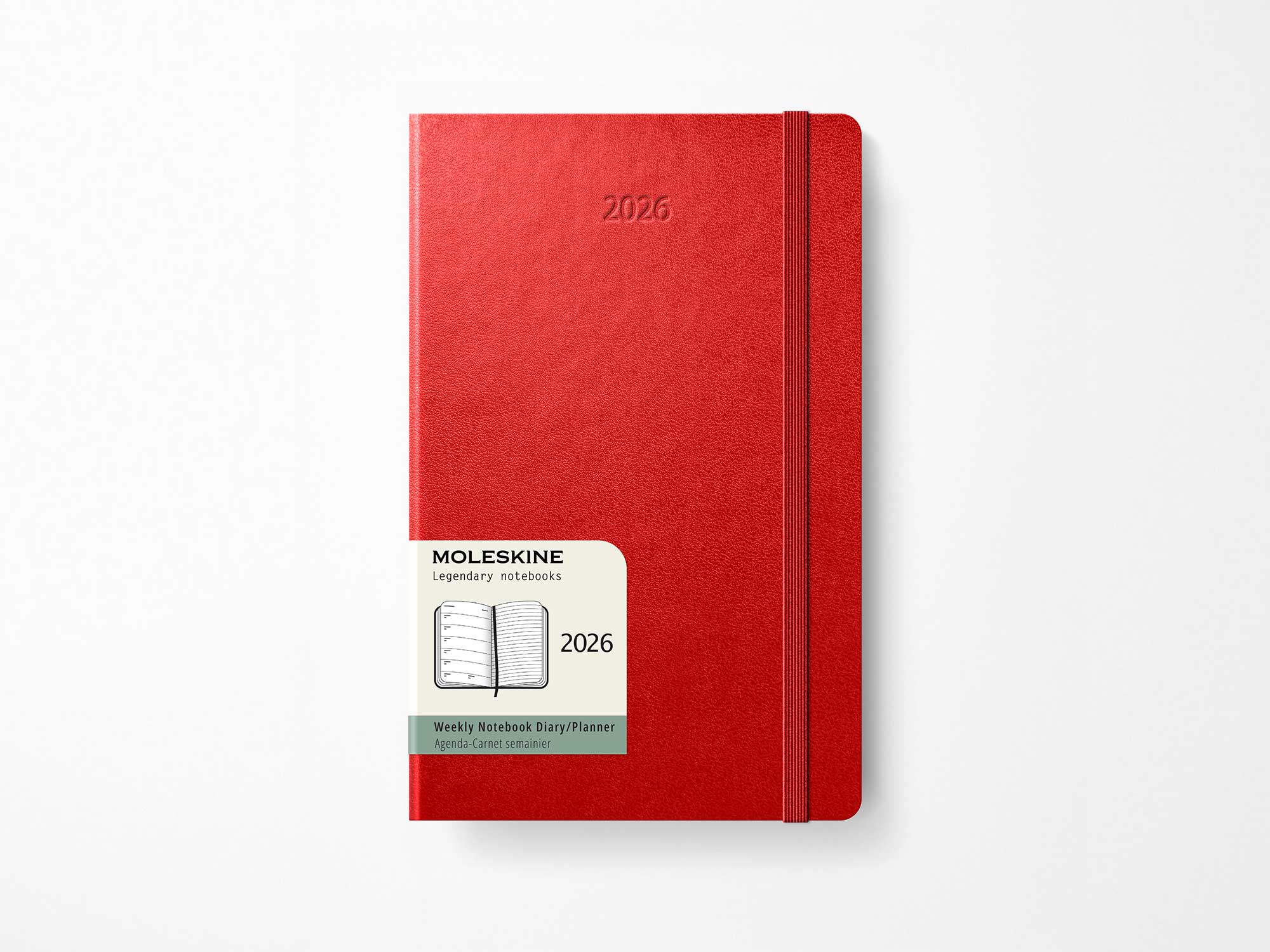 2026 Moleskine Weekly Planner - SCARLET RED Hardcover