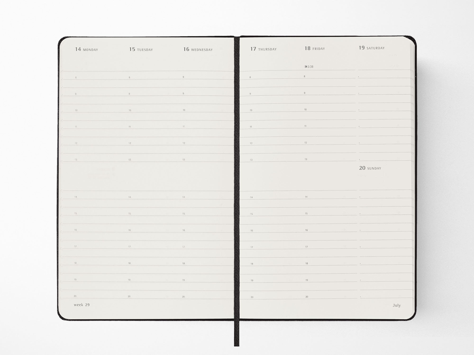 2026 Moleskine Weekly Vertical Planner - BLACK Hardcover