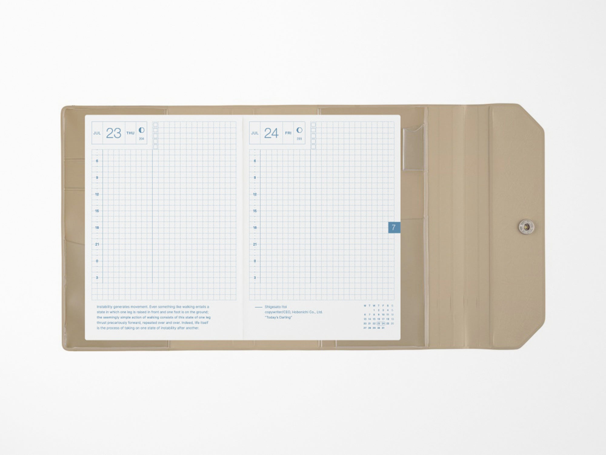 Hobonichi Techo A6 Original Cover + Book - Alettone Gray