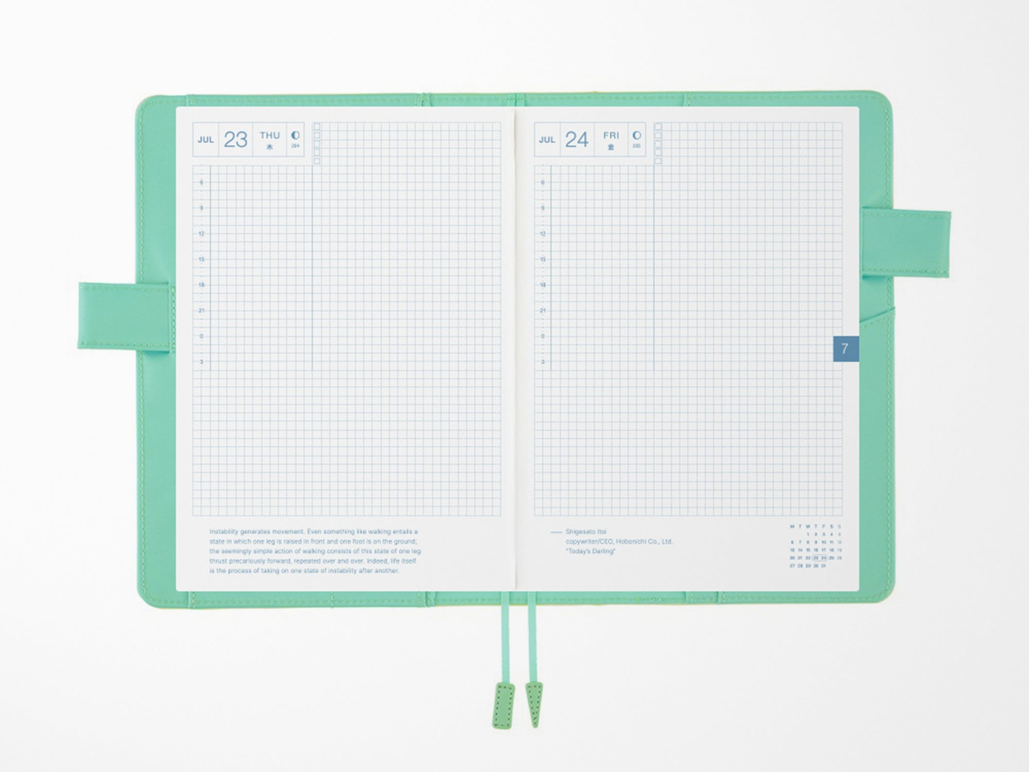 Hobonichi Techo A5 Cousin Cover + Book - Chamomile Mint