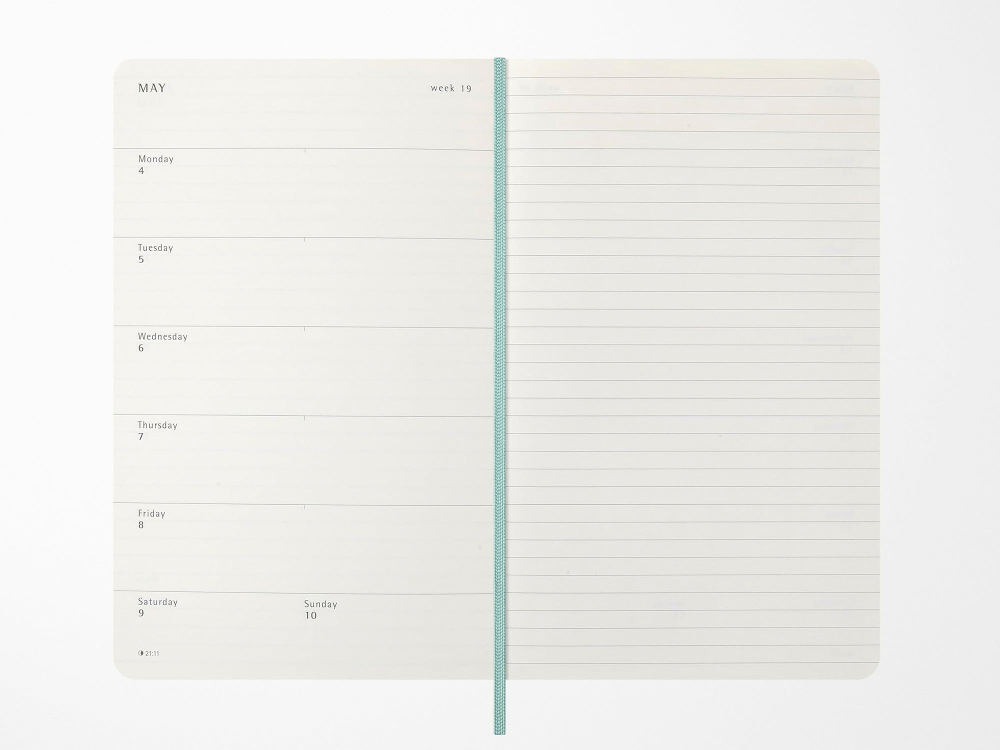 2026 Moleskine Precious & Ethical Weekly Planner - SAGE GREEN Softcover