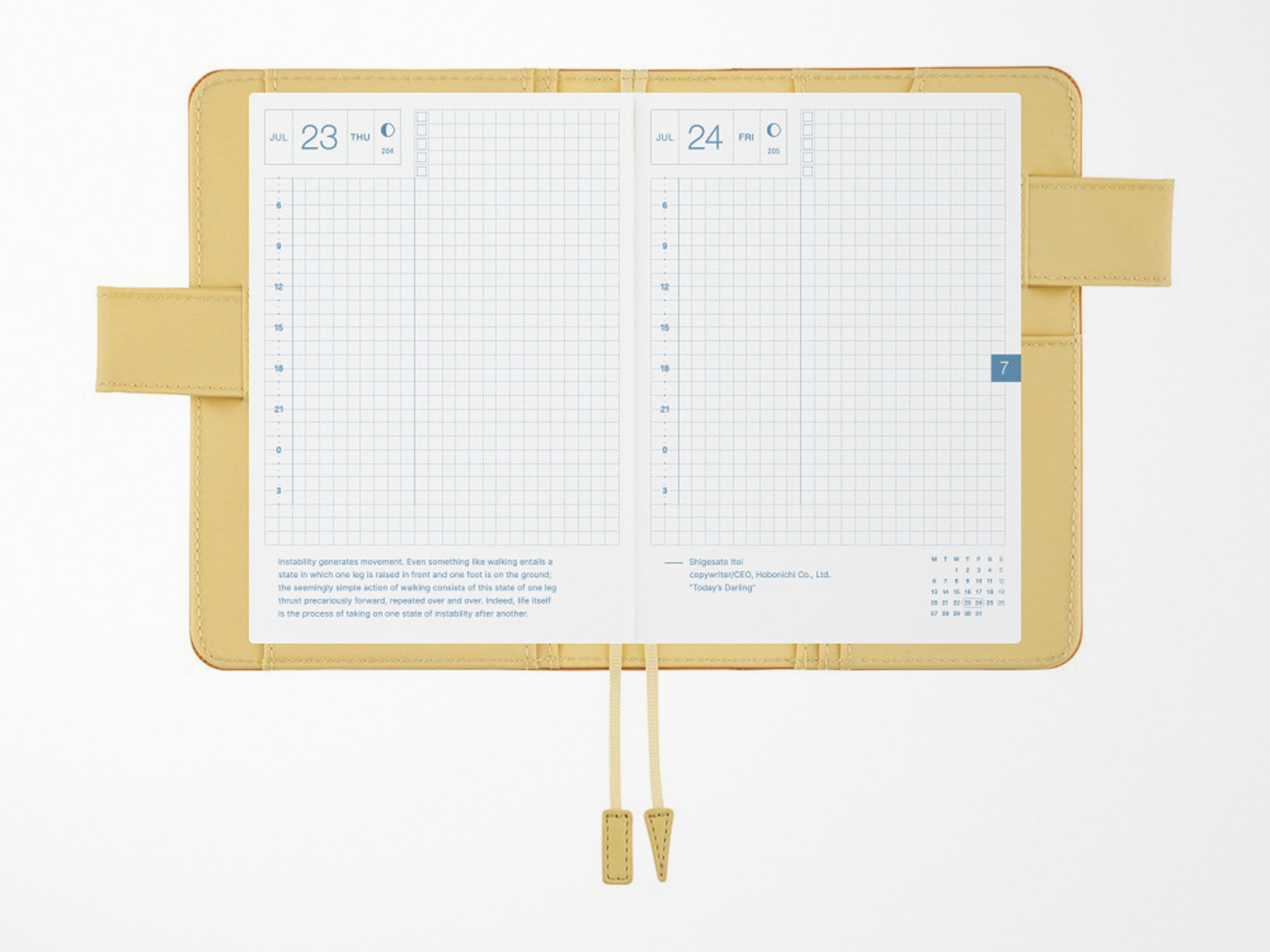 Hobonichi Techo A6 Original Cover + Book - Butterscotch