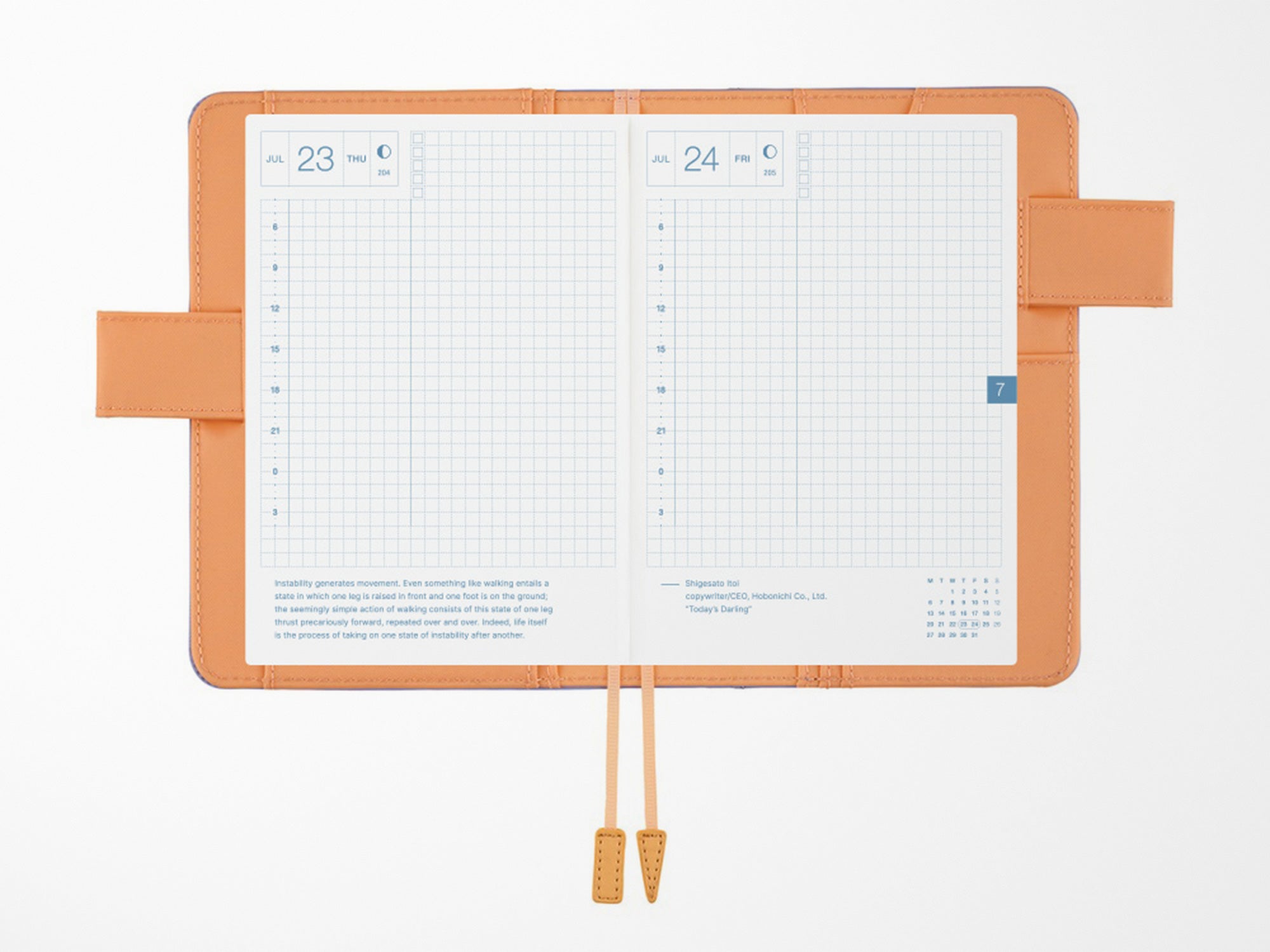 Hobonichi Techo A6 Original Cover + Book - Powder Blue Shell