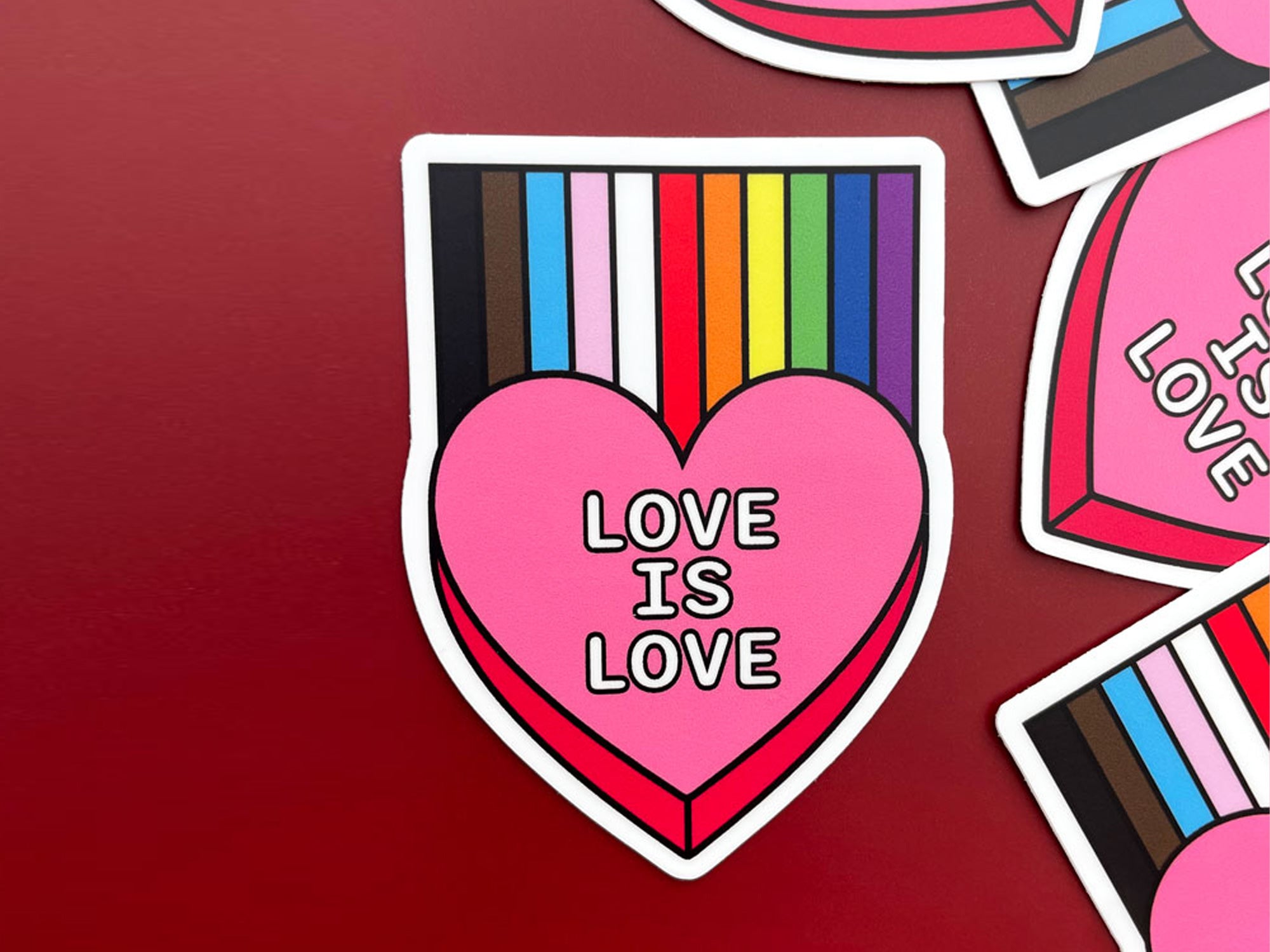 Love Is Love Rainbow Heart Sticker