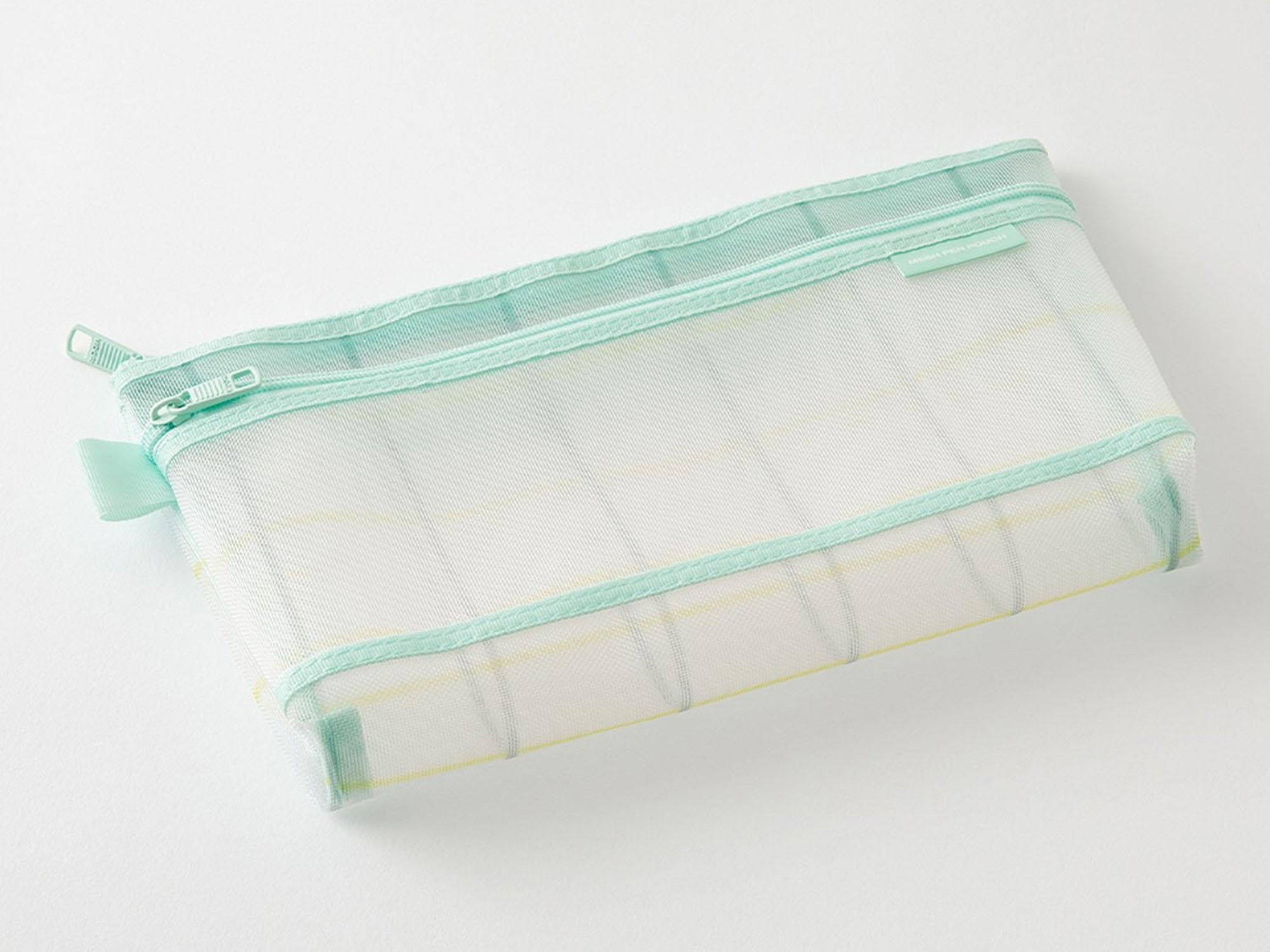 Limited Edition Mesh Pen Pouch - Check Green