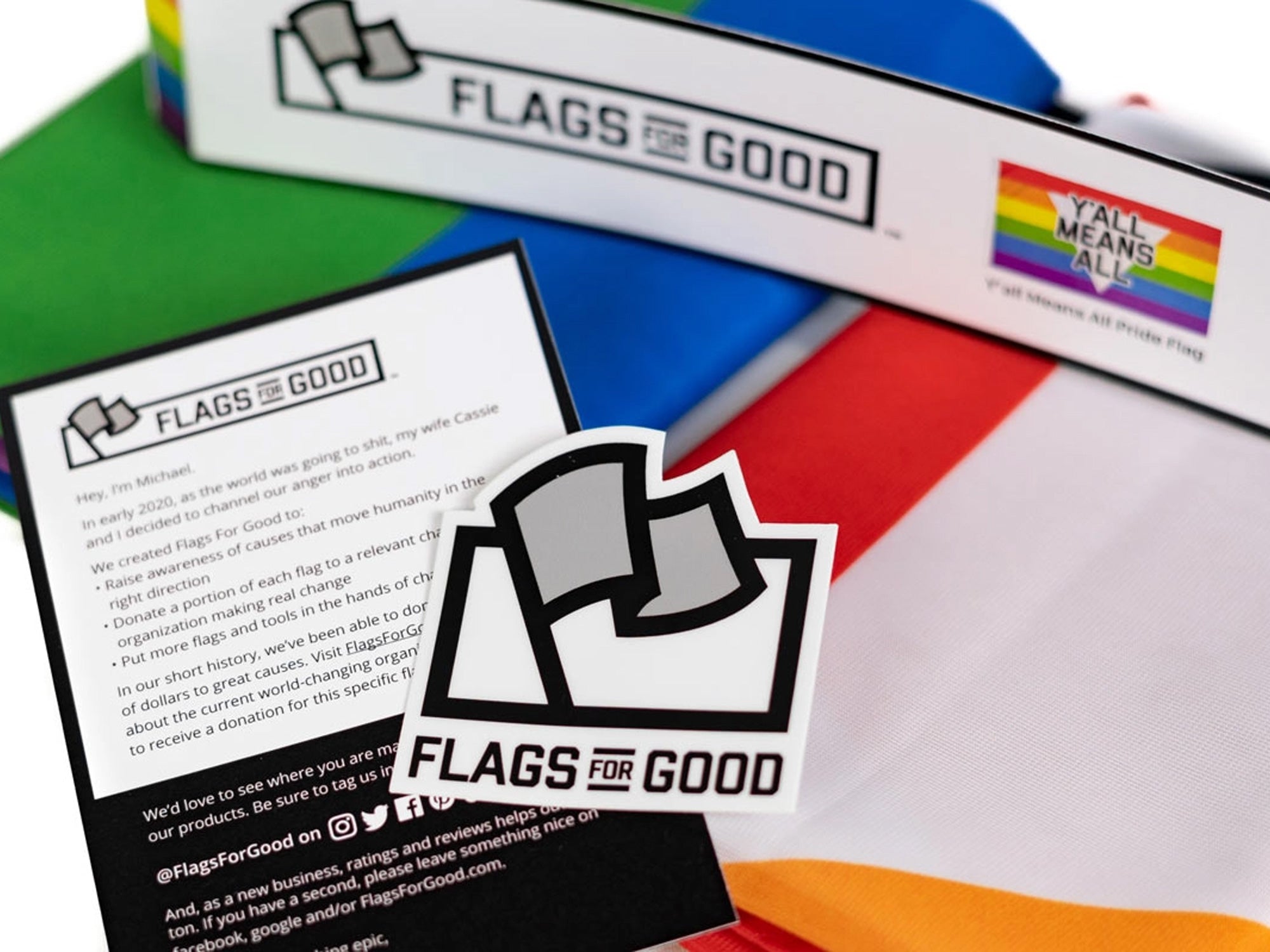 Y'all Means All Rainbow Flag
