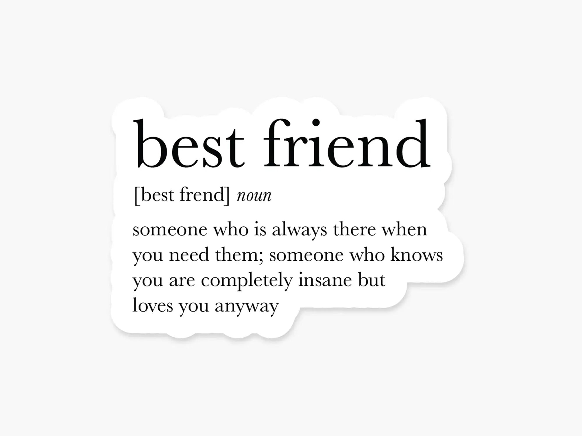 Best Friends Vinyl Sticker