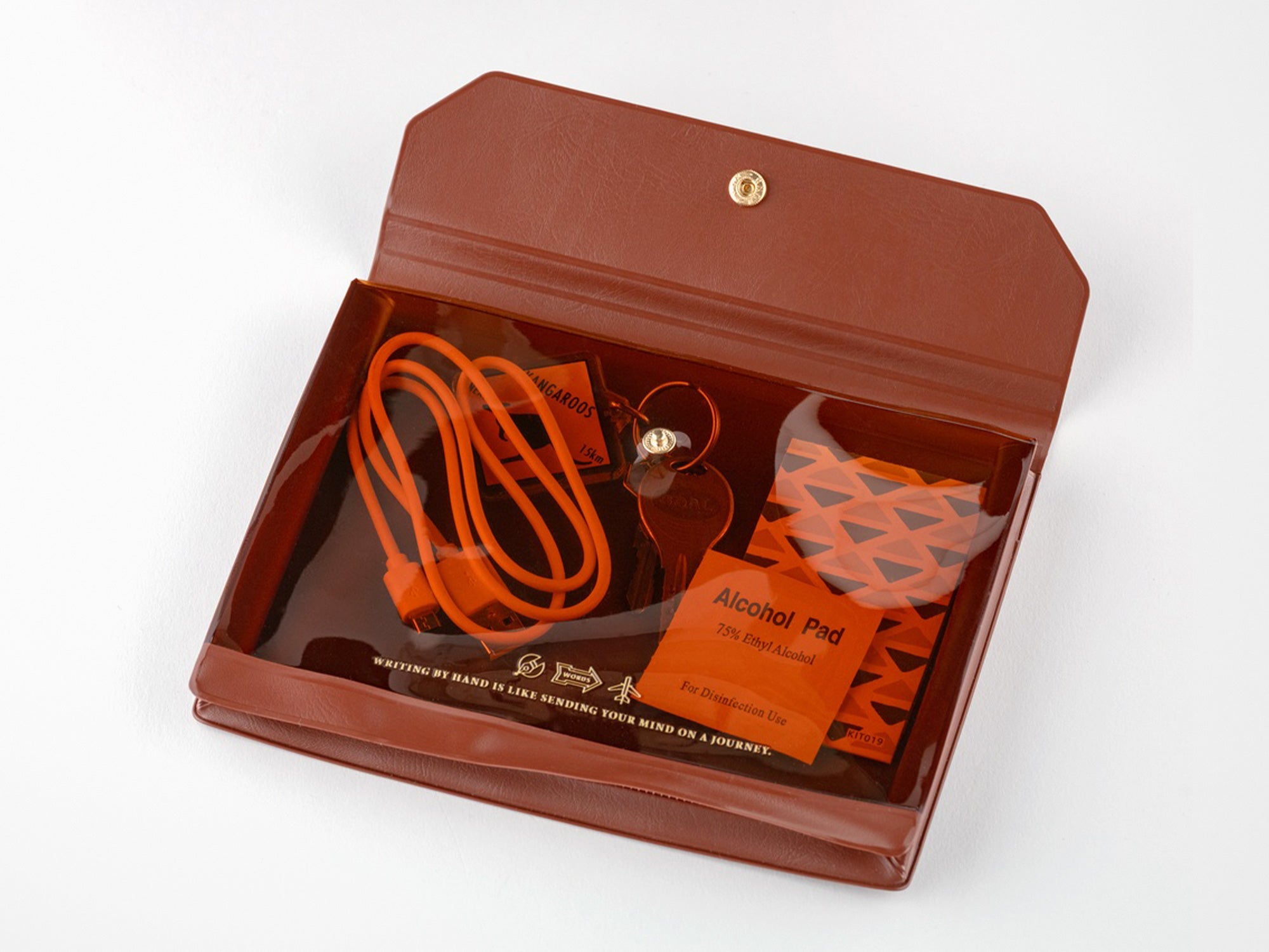 Alettone Document Case for A6 Size - Brown