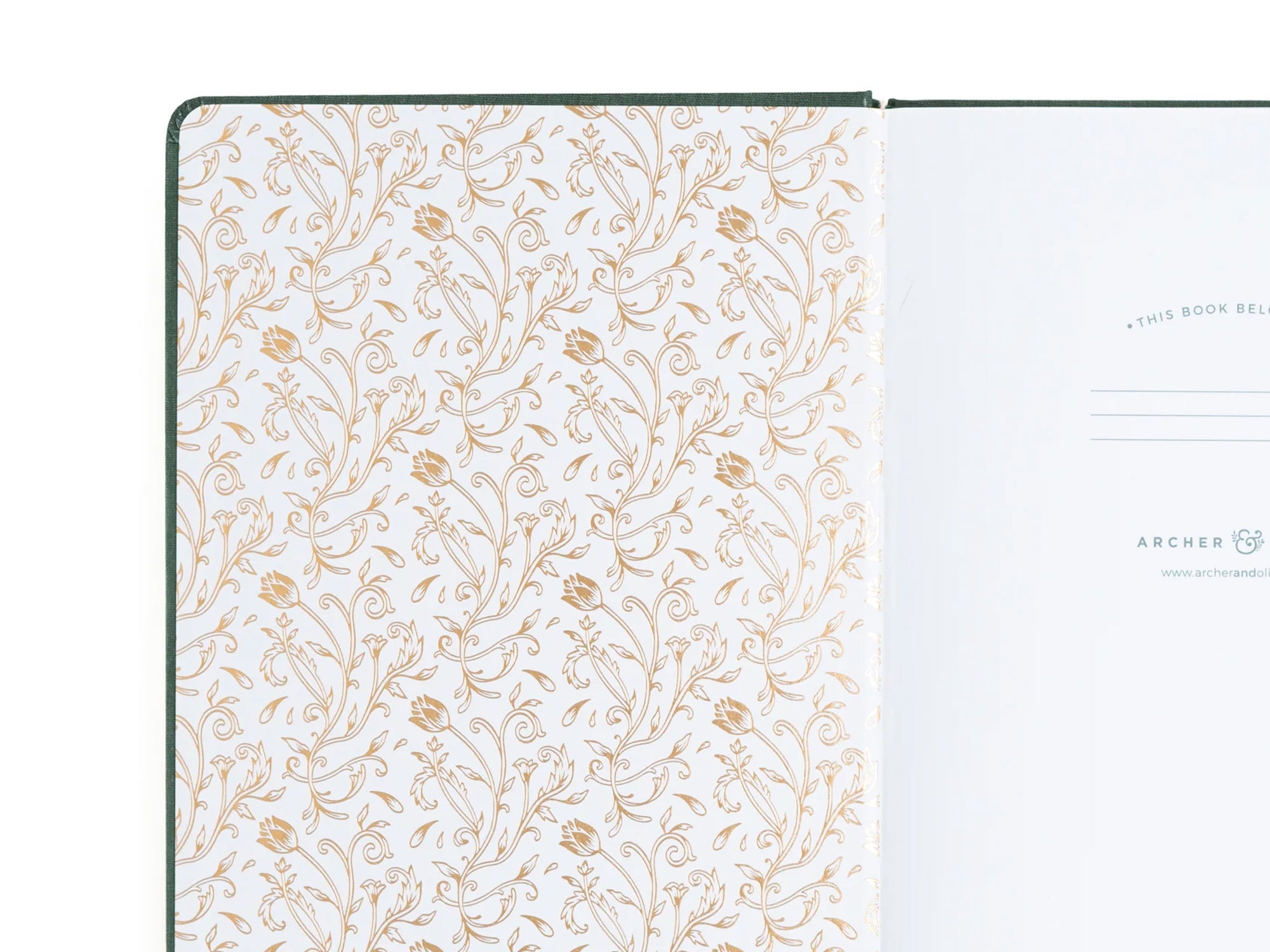 Antique Floral A5 Dot Grid Journal