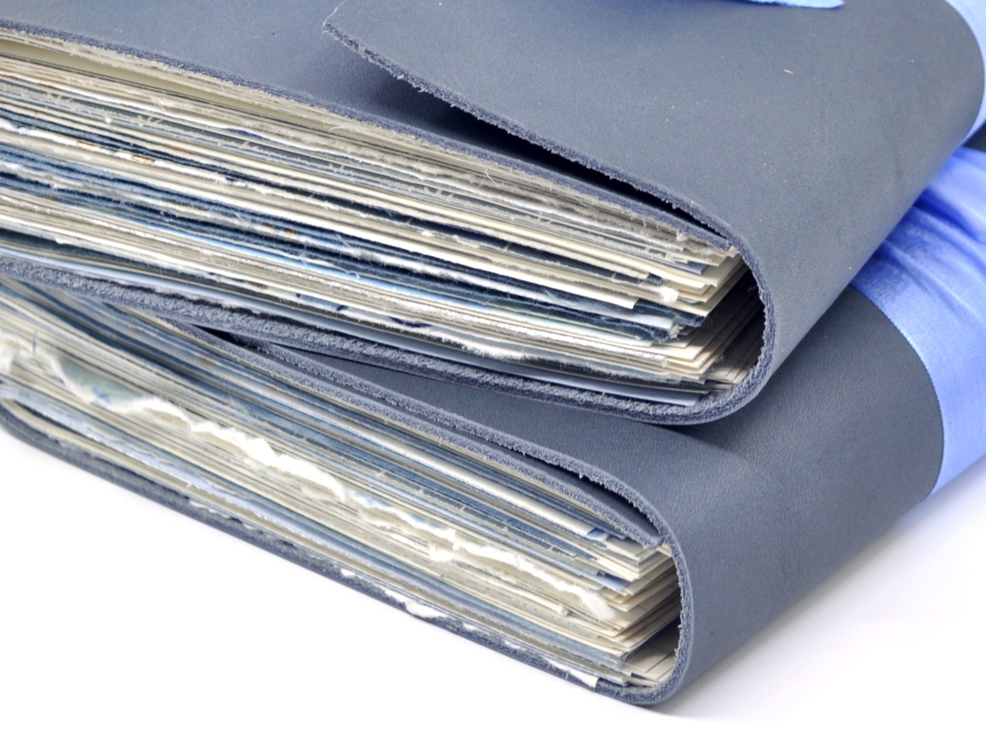 Blue Hyacinth One of a Kind Leather Journal