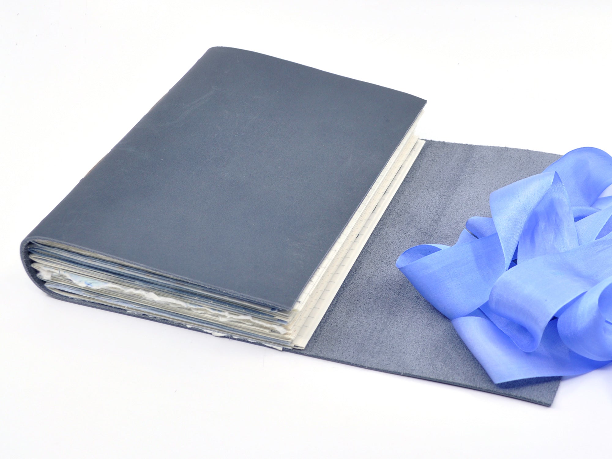 Blue Hyacinth One of a Kind Leather Journal