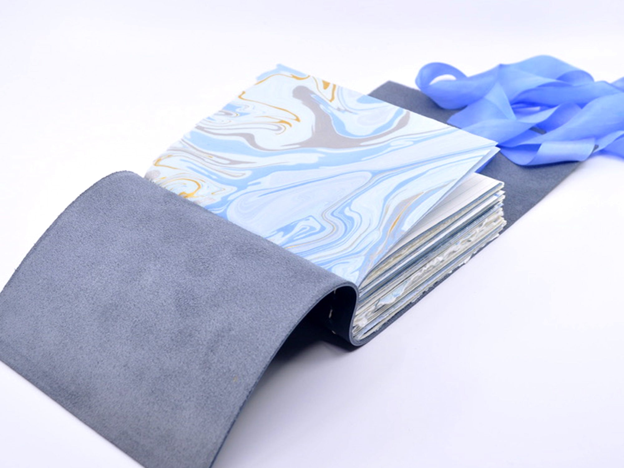 Blue Hyacinth One of a Kind Leather Journal
