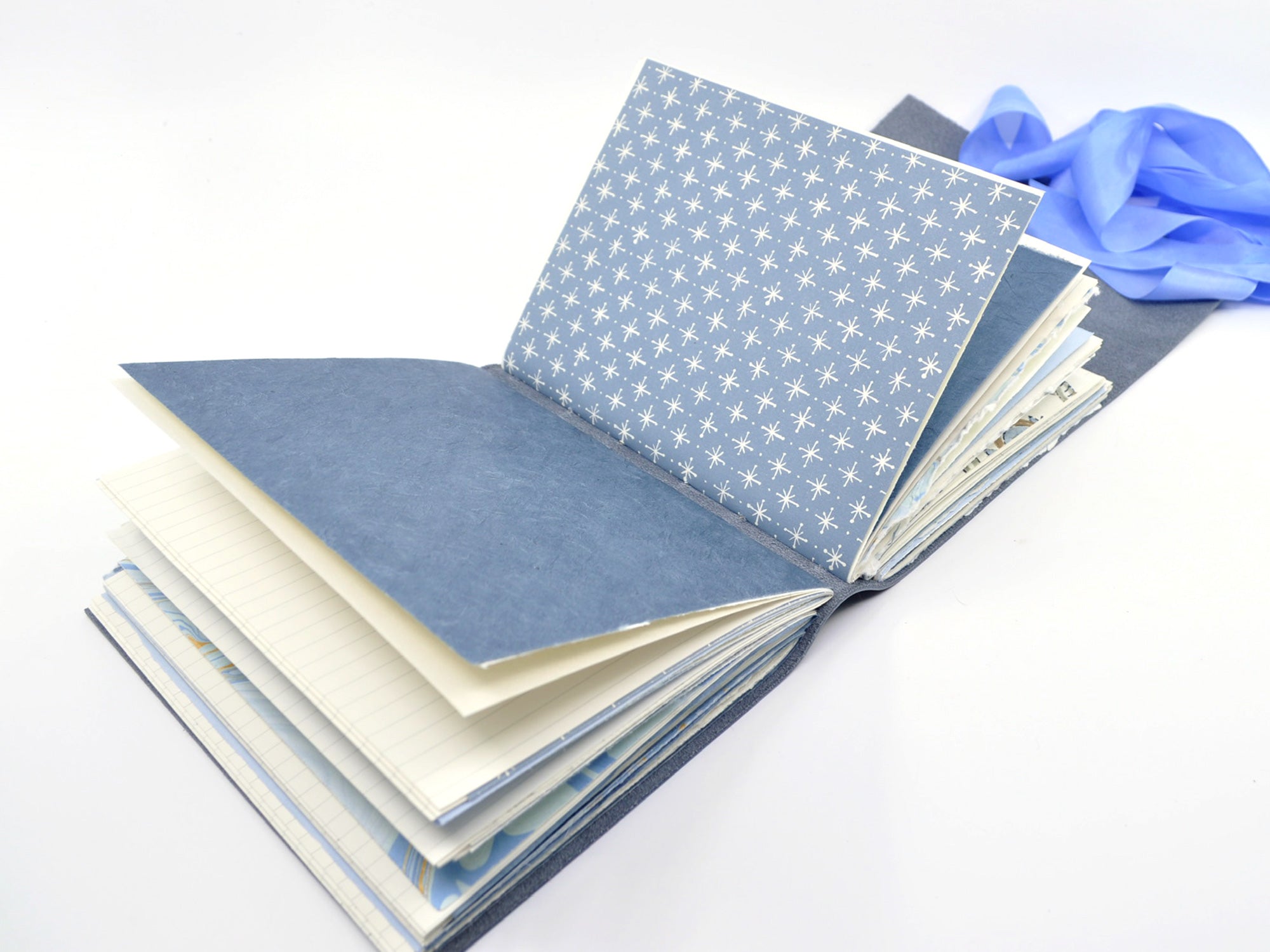 Blue Hyacinth One of a Kind Leather Journal