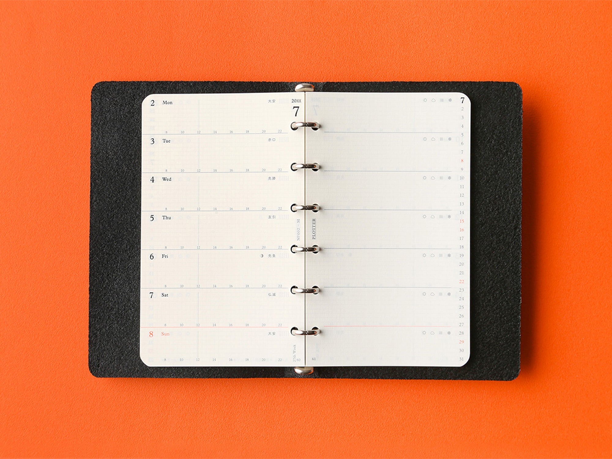 COMING SEPTEMBER 2025 PLOTTER Refill Weekly Schedule Refill 2026 - Mini Size