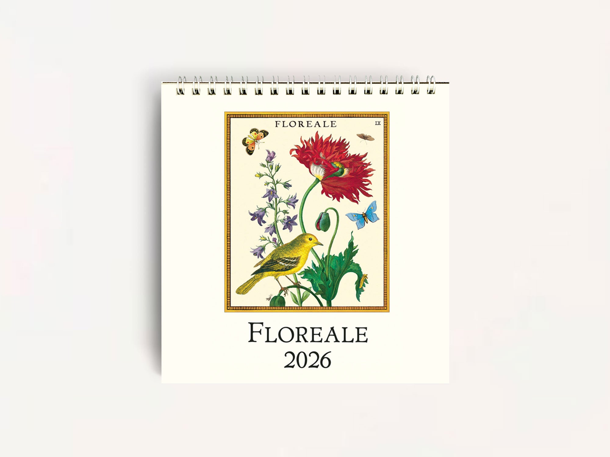 Cavallini 2026 DESK Calendar - Floreale