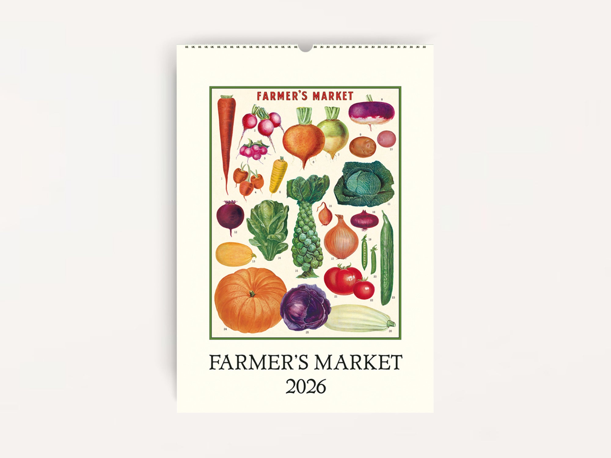 Cavallini 2026 WALL Calendar - Farmer's Market