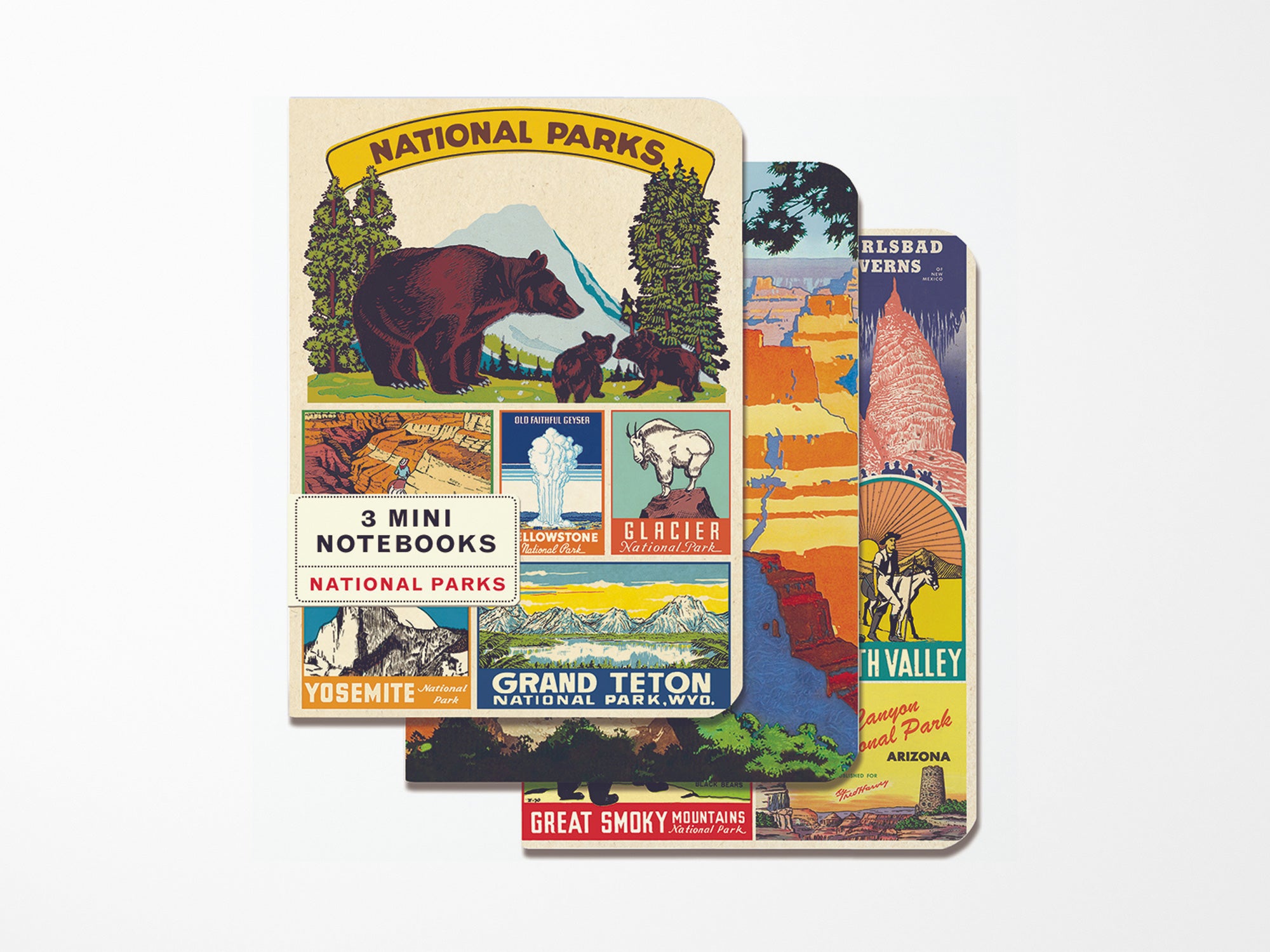 Cavallini Mini Vintage Notebooks Set of 3 - National Parks