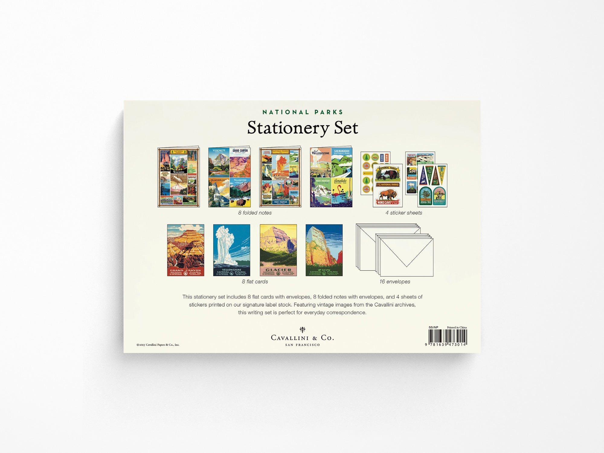 Cavallini Vintage Stationery Set - National Parks