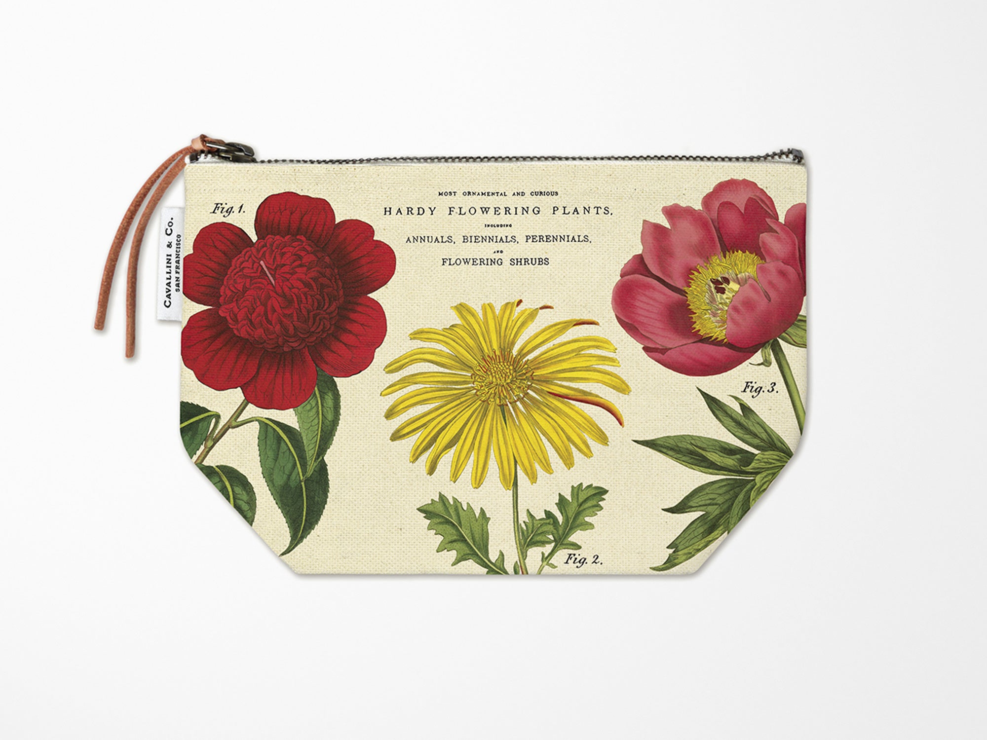 Cavallini Vintage Zipper Pouch - Botanica