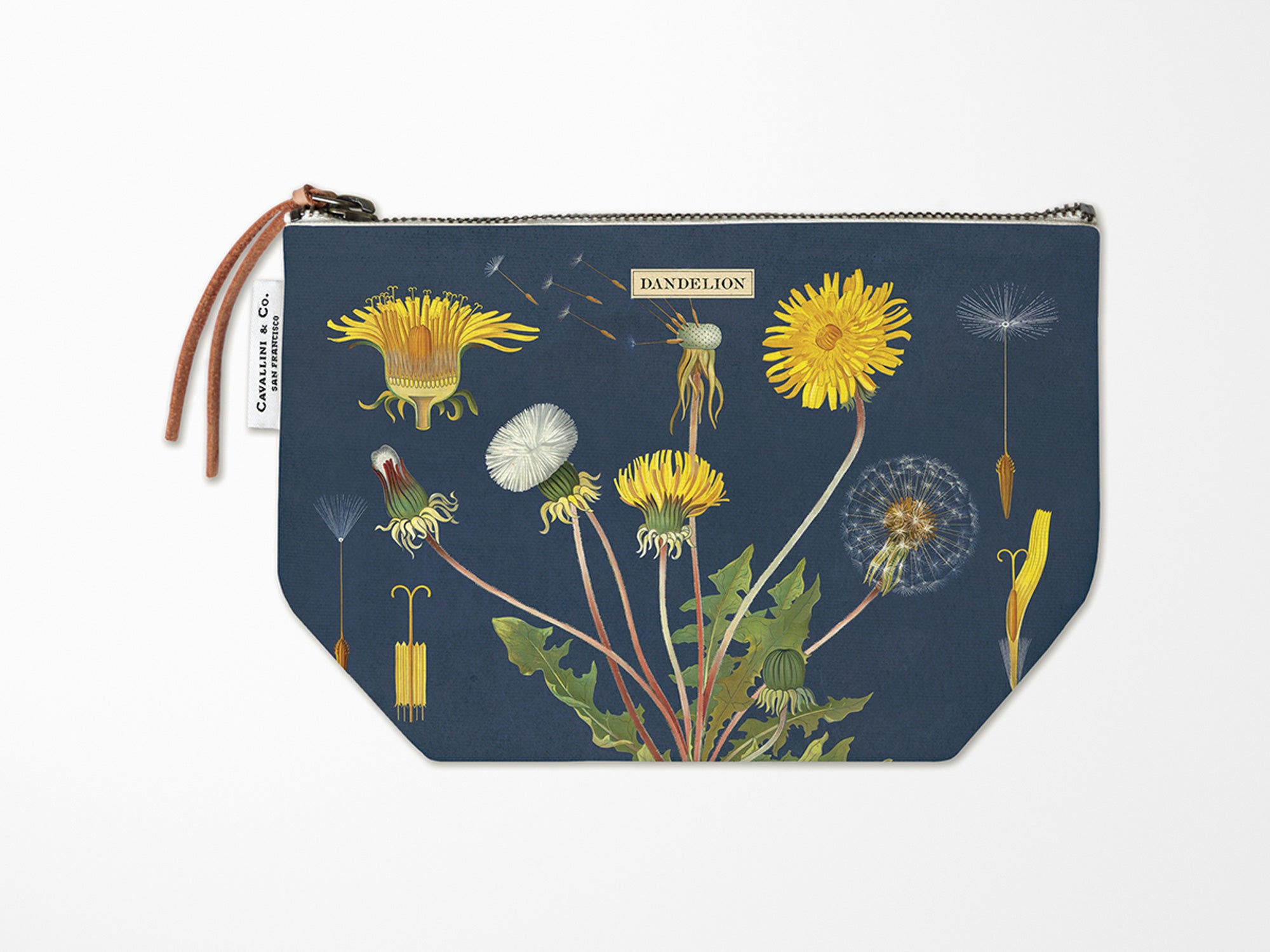 Cavallini Vintage Zipper Pouch - Dandelion