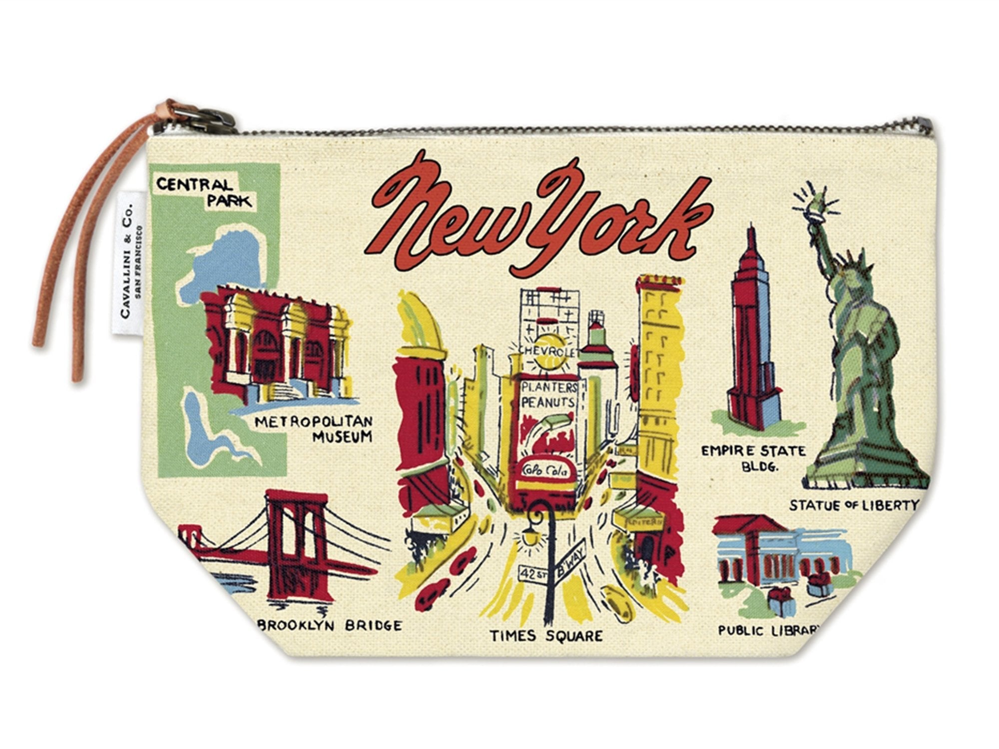 Cavallini Vintage Zipper Pouch - New York