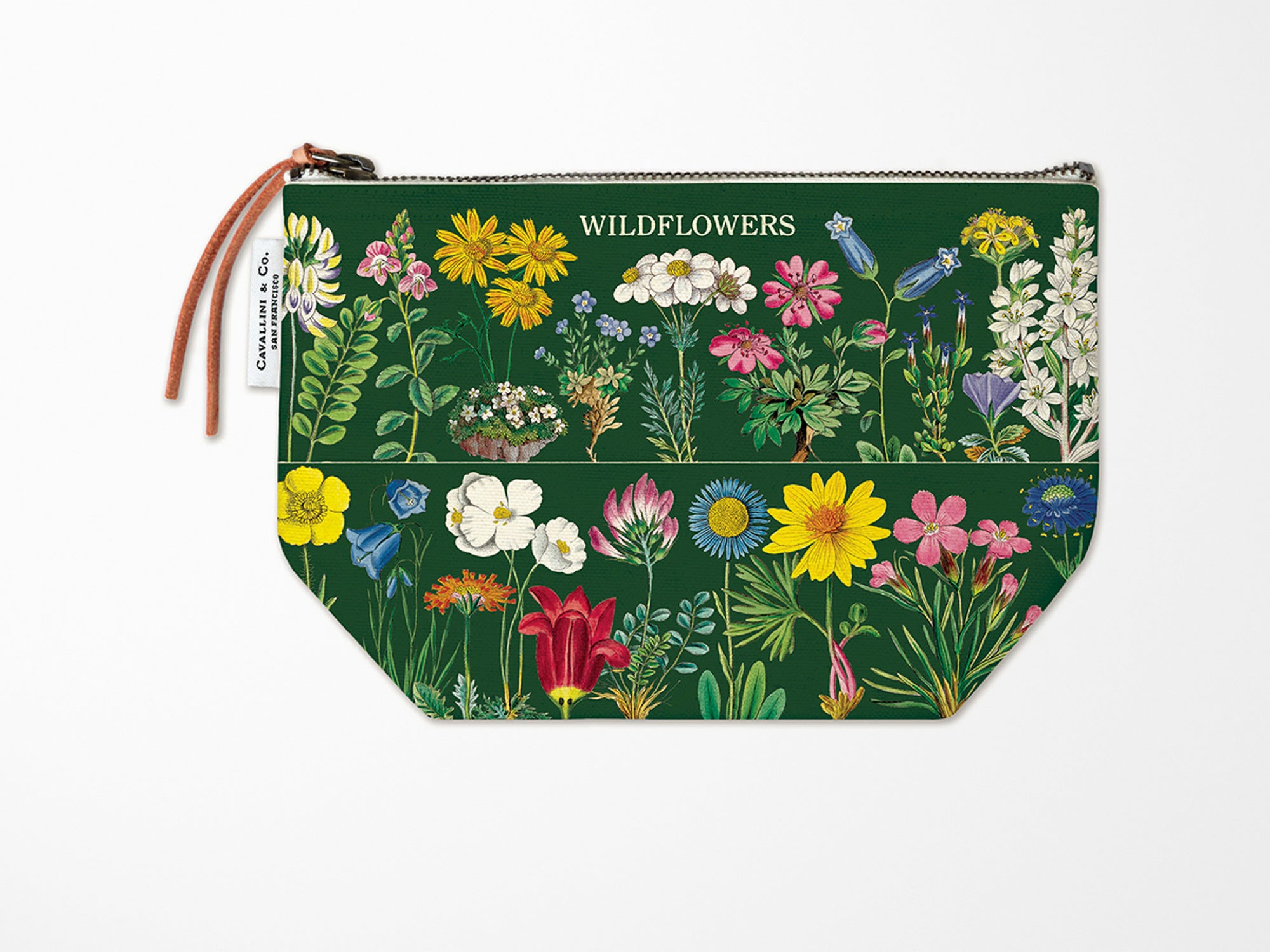 Cavallini Vintage Zipper Pouch - Wildflowers 2