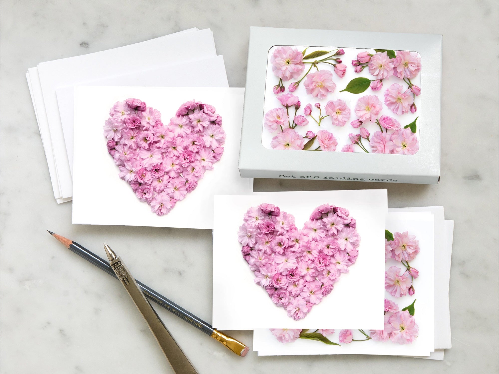 Cherry Blossom Folded Notes Set of 8