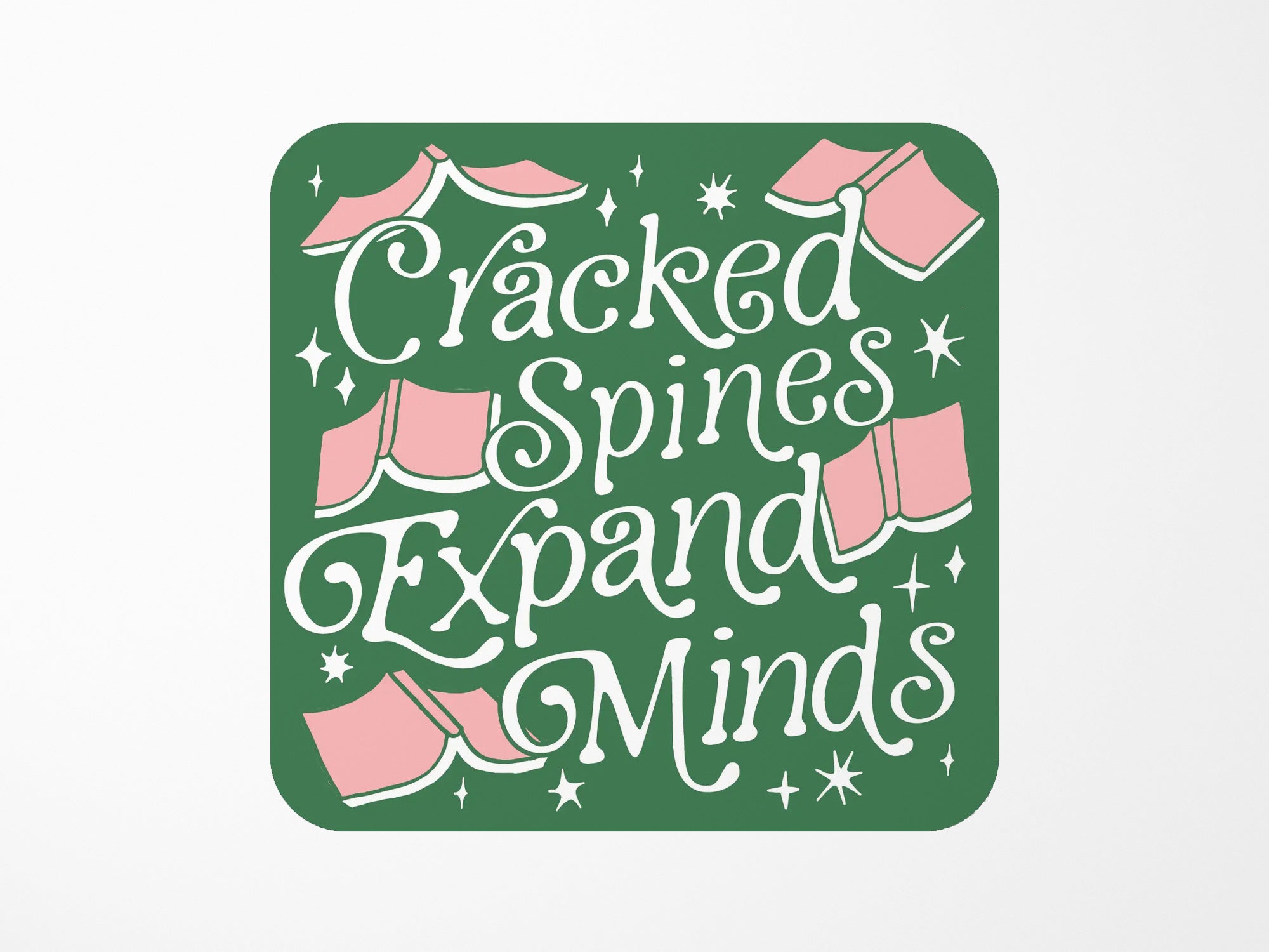 Cracked Spines Vinyl Sticker