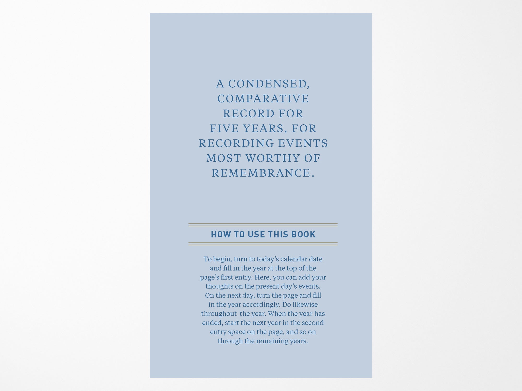 Denim One Line a Day 5 Year Memory Book