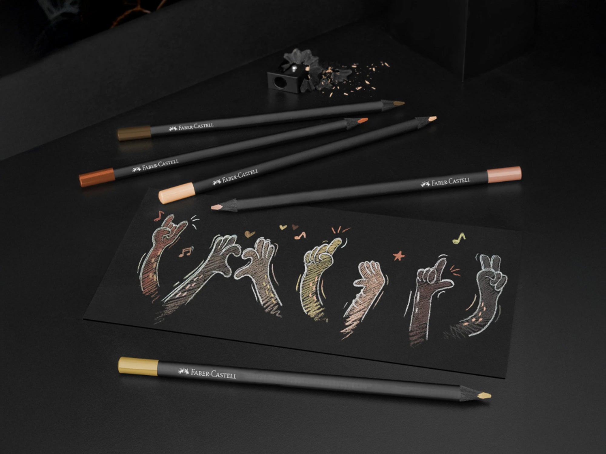 Faber Castell Black Edition Colored Pencils - Set of 12 Skin Tones