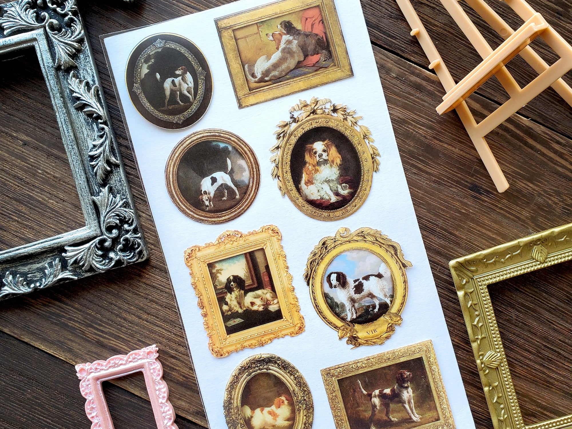 Fancy Pup Paintings Sticker Sheet