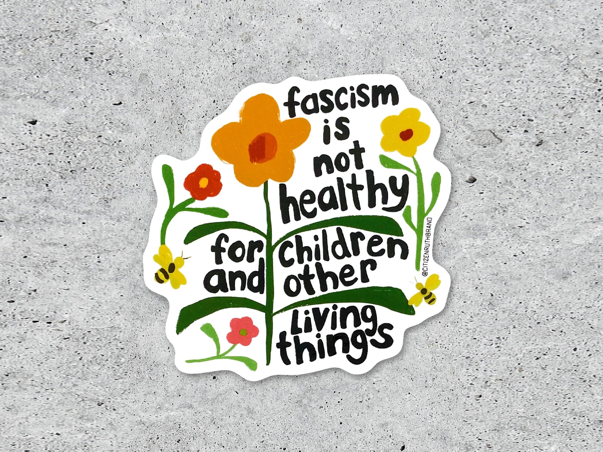 Fascism Is Not Healthy Vinyl Sticker
