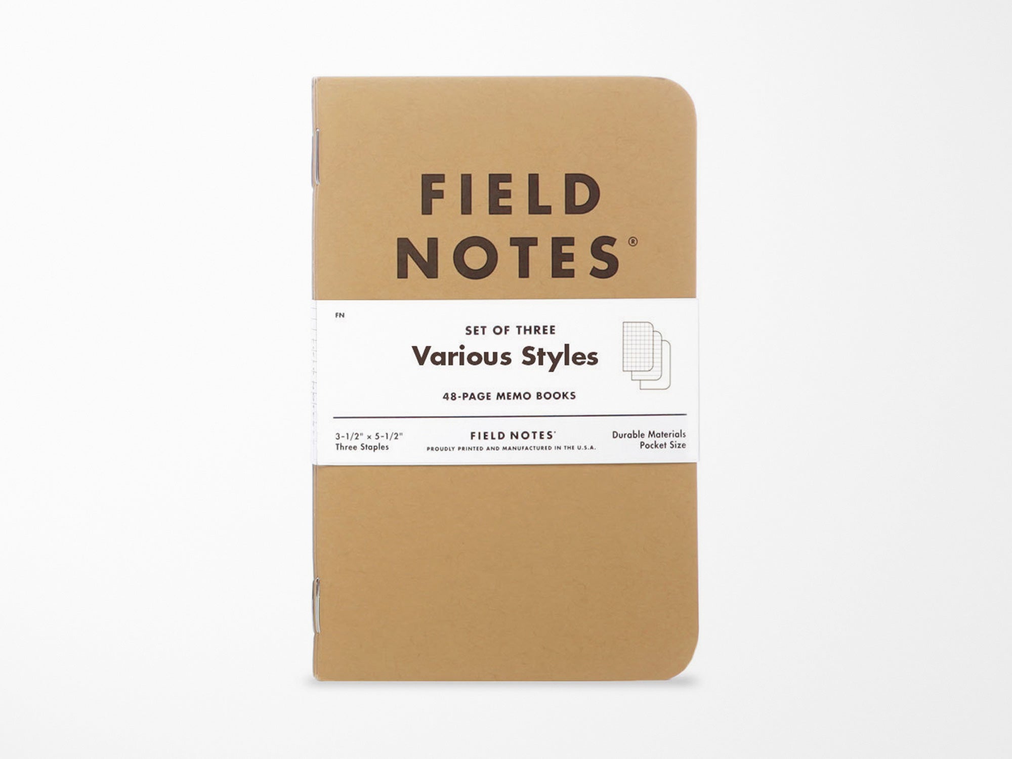 Field Notes Original Kraft Memo Book Set of 3
