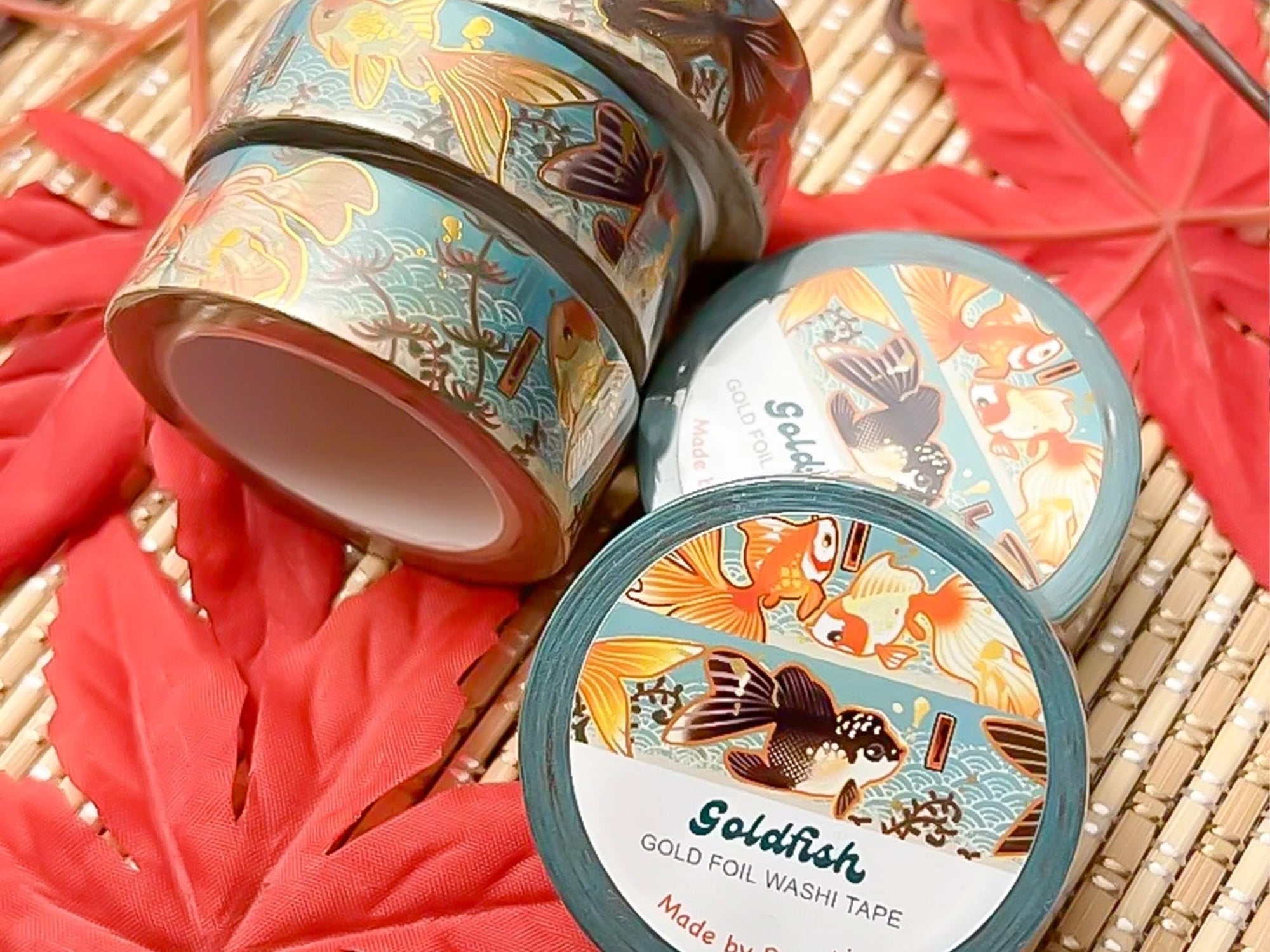 Gold Foil Goldfish Washi Tape